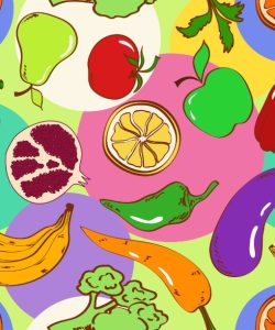 Colorful Fruits and Veggies